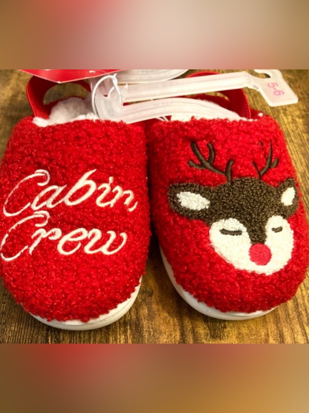 Toddler Cabin Crew Scuff Slippers - Wondershop™ Red Size 5T-6T
New
